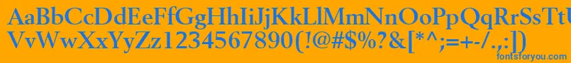 CortexSsiBold Font – Blue Fonts on Orange Background