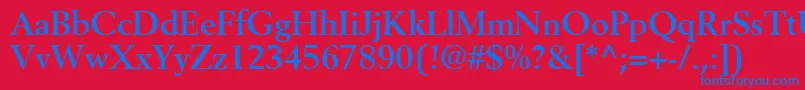 CortexSsiBold Font – Blue Fonts on Red Background
