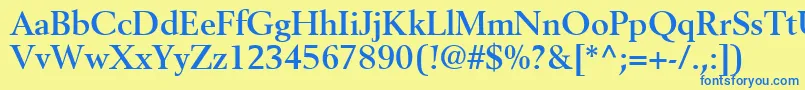 CortexSsiBold Font – Blue Fonts on Yellow Background