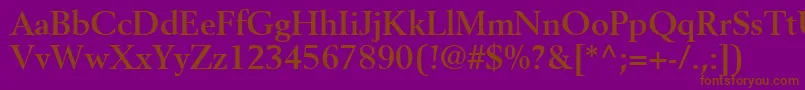Fonte CortexSsiBold – fontes marrons em um fundo roxo