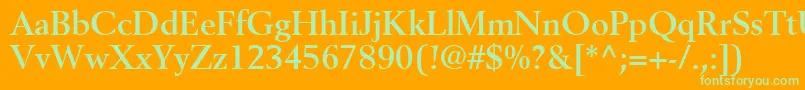CortexSsiBold Font – Green Fonts on Orange Background