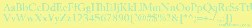CortexSsiBold Font – Green Fonts on Yellow Background