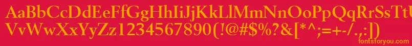 CortexSsiBold Font – Orange Fonts on Red Background