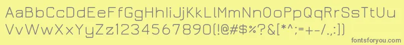 Jurabook Font – Gray Fonts on Yellow Background