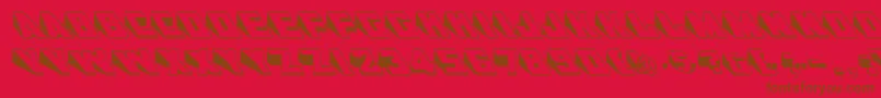 GeWedgie Font – Brown Fonts on Red Background