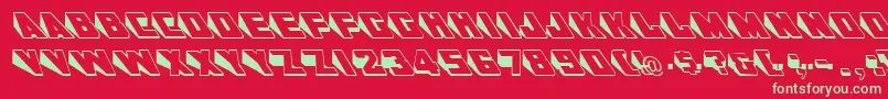 GeWedgie Font – Green Fonts on Red Background