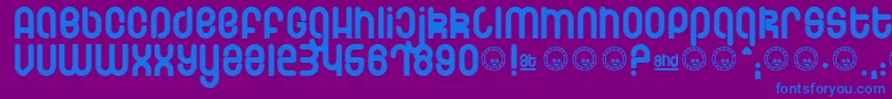 Шрифт Schmotto – синие шрифты на фиолетовом фоне