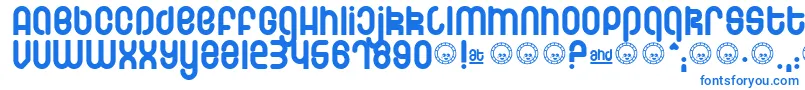 Шрифт Schmotto – синие шрифты на белом фоне