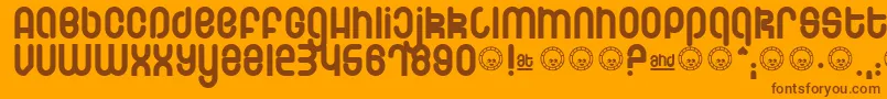 Шрифт Schmotto – коричневые шрифты на оранжевом фоне