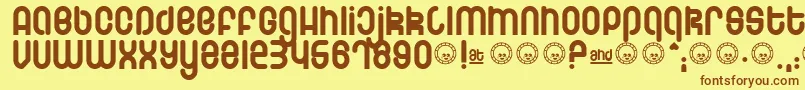 Шрифт Schmotto – коричневые шрифты на жёлтом фоне