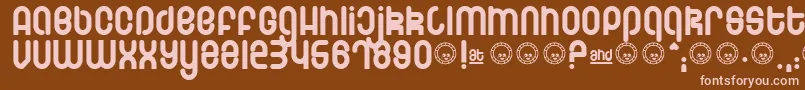 Шрифт Schmotto – розовые шрифты на коричневом фоне