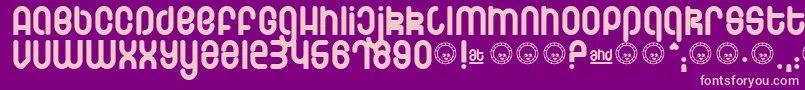 フォントSchmotto – 紫の背景にピンクのフォント