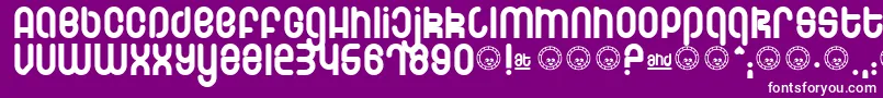 フォントSchmotto – 紫の背景に白い文字