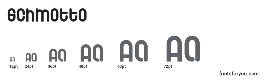 Schmotto Font Sizes