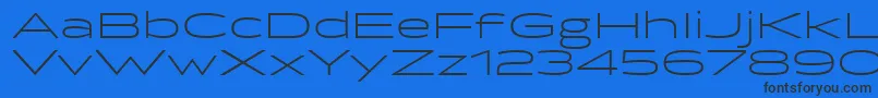 BrillerLight Font – Black Fonts on Blue Background