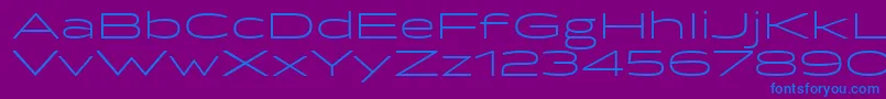 BrillerLight Font – Blue Fonts on Purple Background