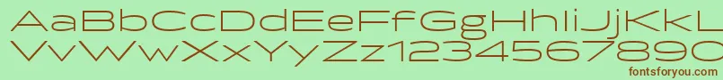 BrillerLight Font – Brown Fonts on Green Background