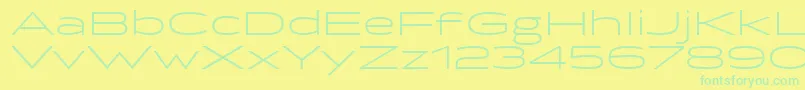 BrillerLight Font – Green Fonts on Yellow Background
