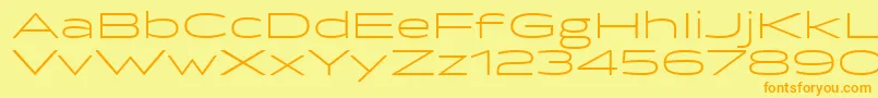 BrillerLight Font – Orange Fonts on Yellow Background