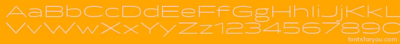 Шрифт BrillerLight – розовые шрифты на оранжевом фоне