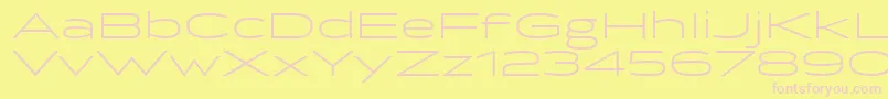 BrillerLight Font – Pink Fonts on Yellow Background