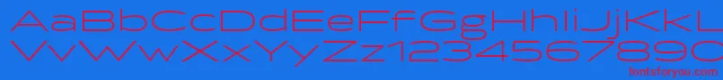 BrillerLight-fontti – punaiset fontit sinisellä taustalla