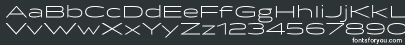 BrillerLight-fontti – valkoiset fontit mustalla taustalla