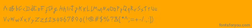 Шрифт Tapingyourhand – серые шрифты на оранжевом фоне