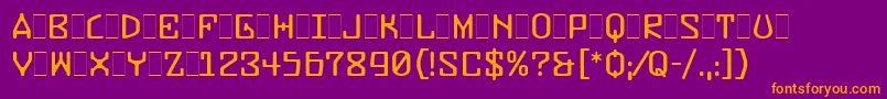 Шрифт BuzzerThreeLetPlain.1.0 – оранжевые шрифты на фиолетовом фоне
