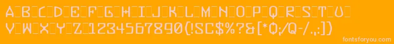 BuzzerThreeLetPlain.1.0 Font – Pink Fonts on Orange Background