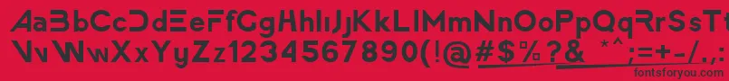 AmericaFasterRegular Font – Black Fonts on Red Background