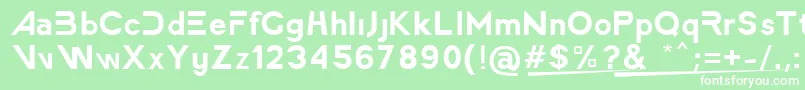 AmericaFasterRegular Font – White Fonts on Green Background