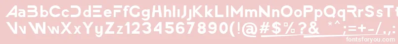 AmericaFasterRegular Font – White Fonts on Pink Background