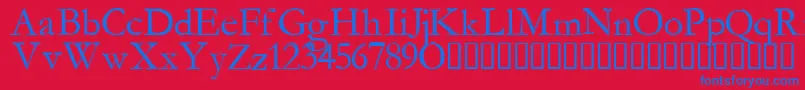 ManaMana Font – Blue Fonts on Red Background