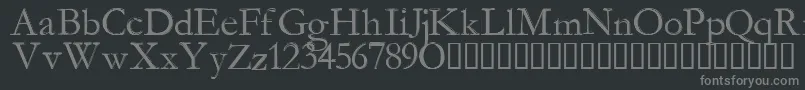 ManaMana-fontti – harmaat kirjasimet mustalla taustalla