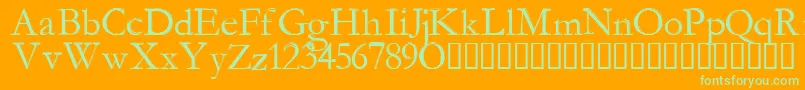 ManaMana Font – Green Fonts on Orange Background