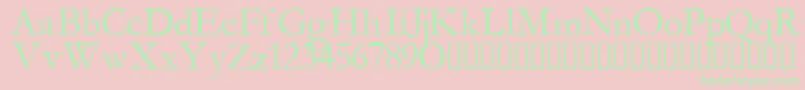 ManaMana Font – Green Fonts on Pink Background