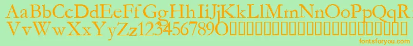 ManaMana Font – Orange Fonts on Green Background