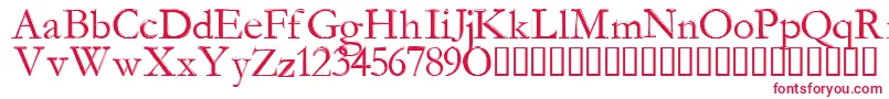 フォントManaMana – 白い背景に赤い文字