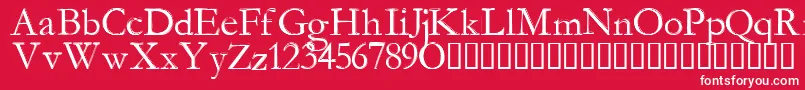 ManaMana Font – White Fonts on Red Background