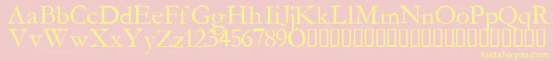 ManaMana Font – Yellow Fonts on Pink Background