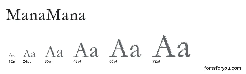 ManaMana Font Sizes