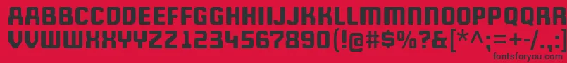 WheatonCapitals Font – Black Fonts on Red Background