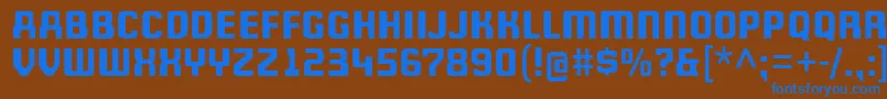 WheatonCapitals Font – Blue Fonts on Brown Background