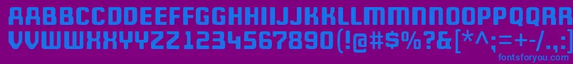 WheatonCapitals Font – Blue Fonts on Purple Background