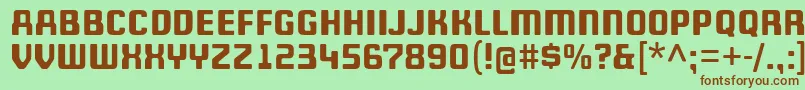 Fonte WheatonCapitals – fontes marrons em um fundo verde