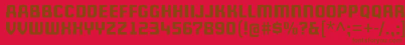 WheatonCapitals Font – Brown Fonts on Red Background