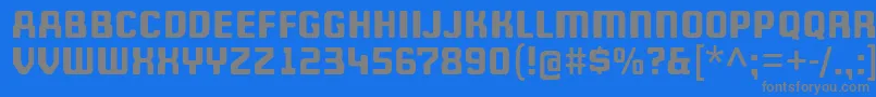 WheatonCapitals Font – Gray Fonts on Blue Background