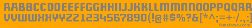 フォントWheatonCapitals – オレンジの背景に灰色の文字