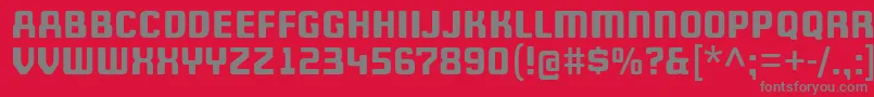 フォントWheatonCapitals – 赤い背景に灰色の文字